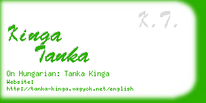 kinga tanka business card